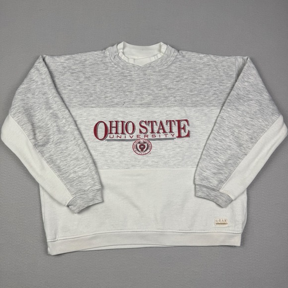 Gear For Sports Other - Vintage‎ Gear For Sports Ohio State University Sweatshirt XL Grey White Buckeyes
